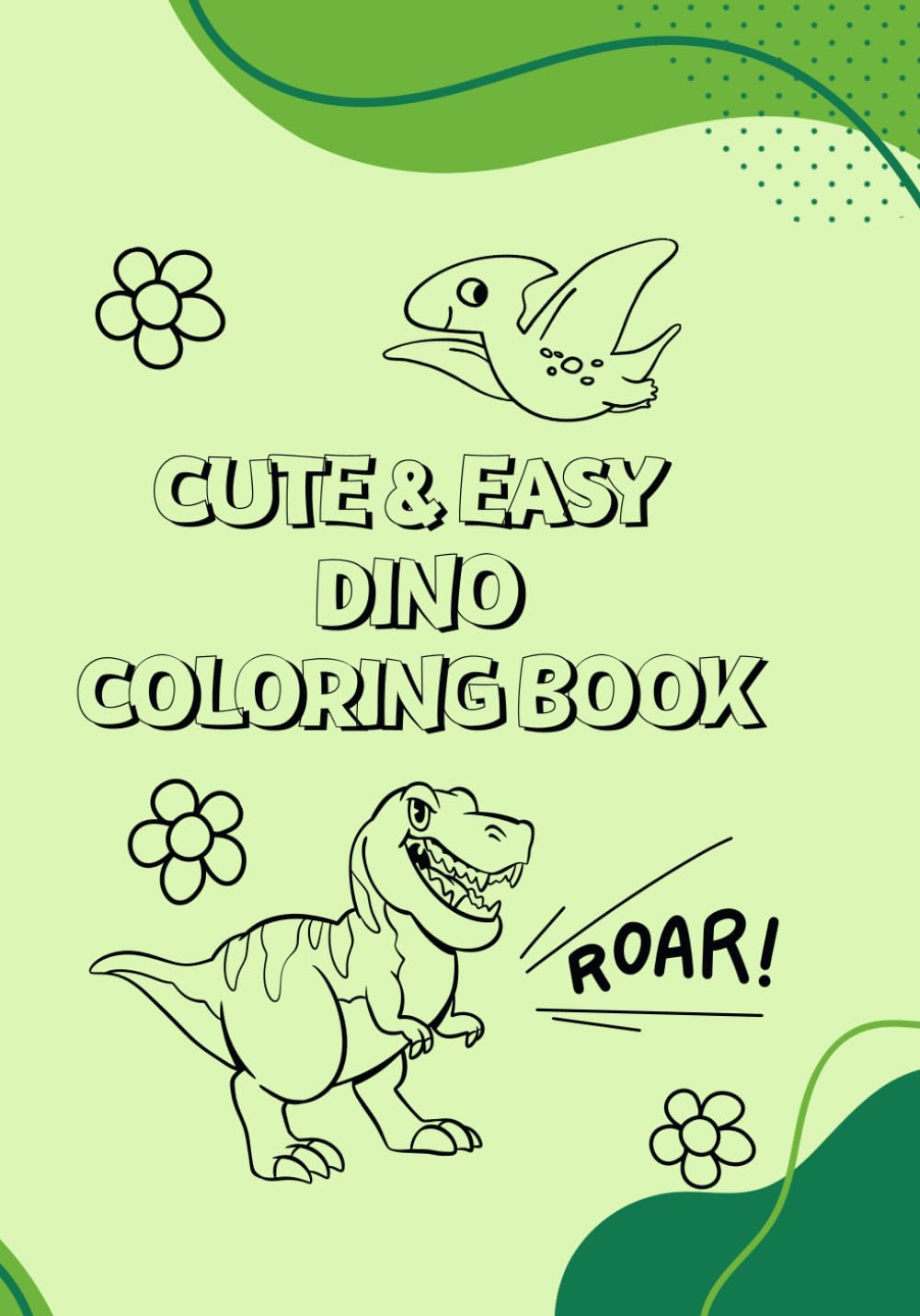 Cute & Easy Dino Coloring book