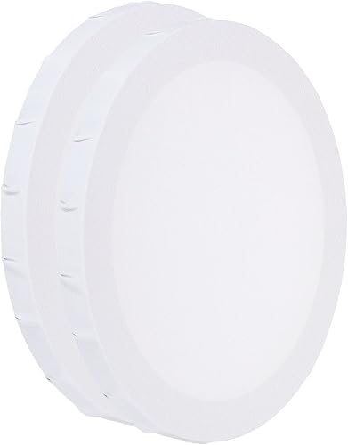 PATIKIL Lienzos de pintura para pintura, paquete de 2 paneles redondos de madera de 8 x 8 pulgadas, paneles de arte en blanco estirados para pintura