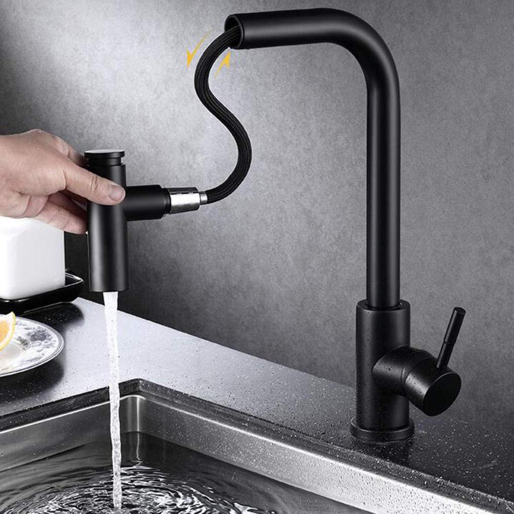 Robinet de cuisine eau chaude et froide avec douchette mobile pour faciliter le lavage