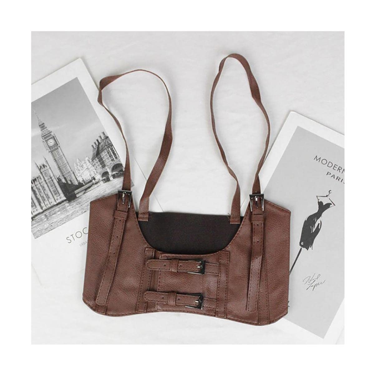 women's belt Women Leather Elastic Waistcoat Wide Cincher With Buckle Cummerbund Women Sexy waist corset Underbust Ladies belt black Suit Dress Waistband