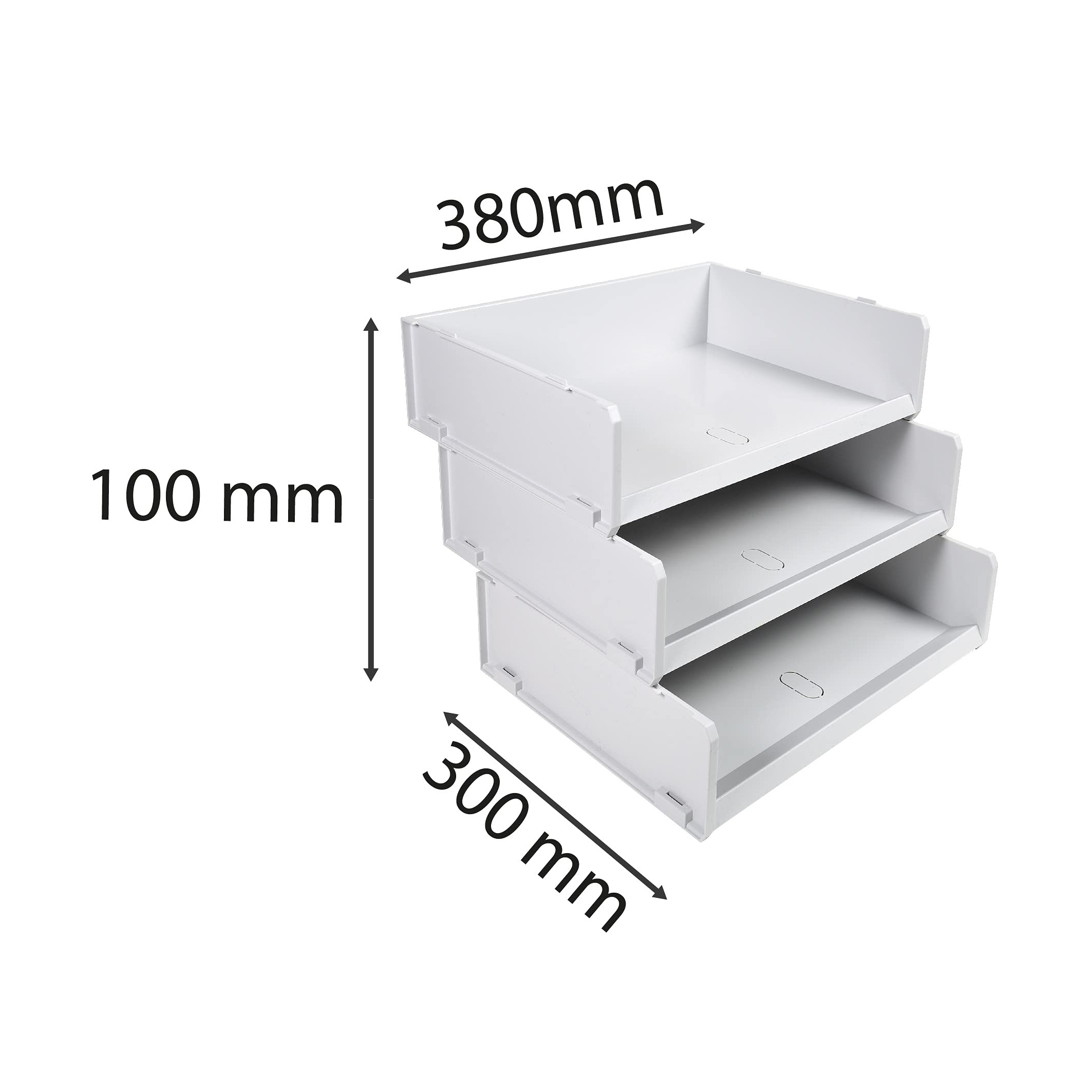 Exacompta Set di 6 vaschette Multitri grande formato grigio chiaro