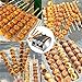 Commercial Waffle Skewer Maker1500W 3-Grid Nonstick Waffle Balls Maker Iron Ball Waffle Stainless Steel Belgium Waffle Ball Stick Maker for Restaurant, Snack Bar, Street Stall