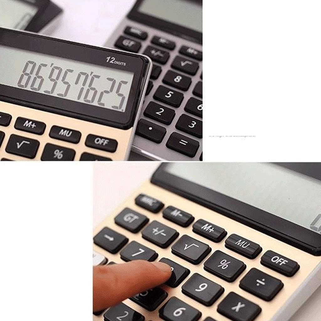 Commercial Desktop Calculator Battery and Solar Hybrid Powered LCD Display, Great for Home and Office Use