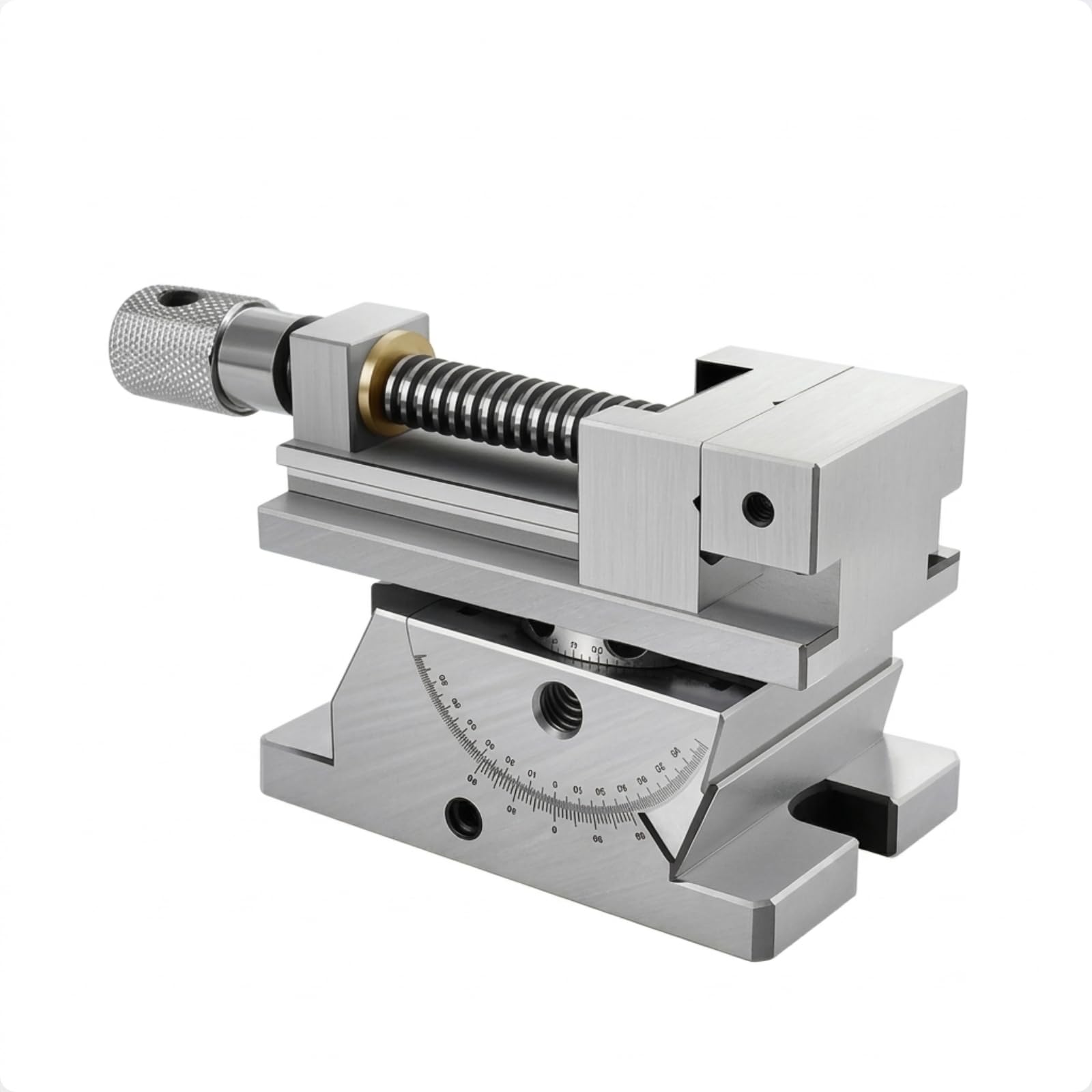 Agarrara Universal Angulada Universal Inclinable Agarrara con Base Giratoria Resistente Herramienta para Fresadores, 3 Pulgadas, Acero Inoxidable, Alta Precisión