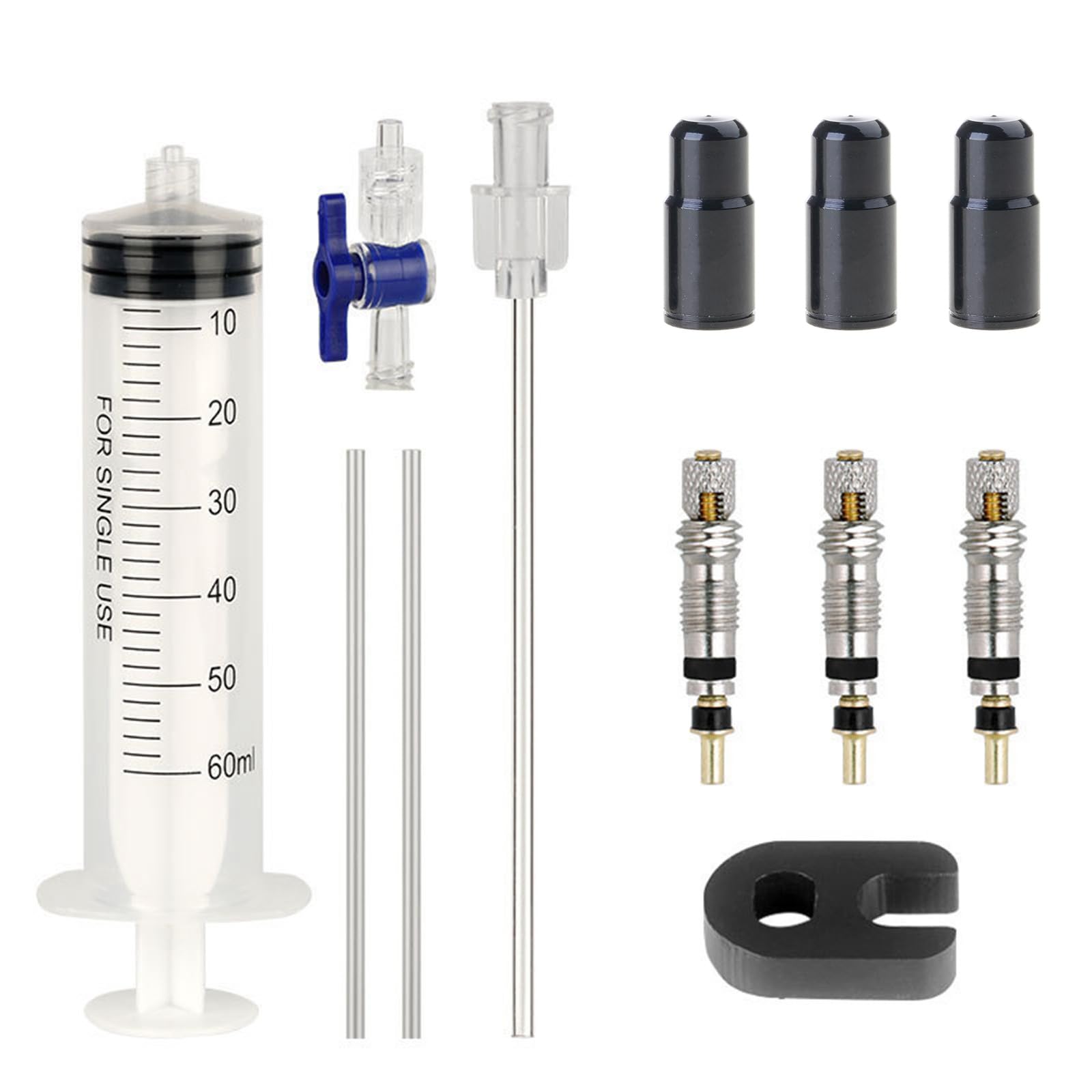 XuQiZZpp Road Bike Tire Repair Mountain Bike Tubeless Tyre Sealant Syringes 60ml Bicycles Tire Fluid Injections Tool Endurin