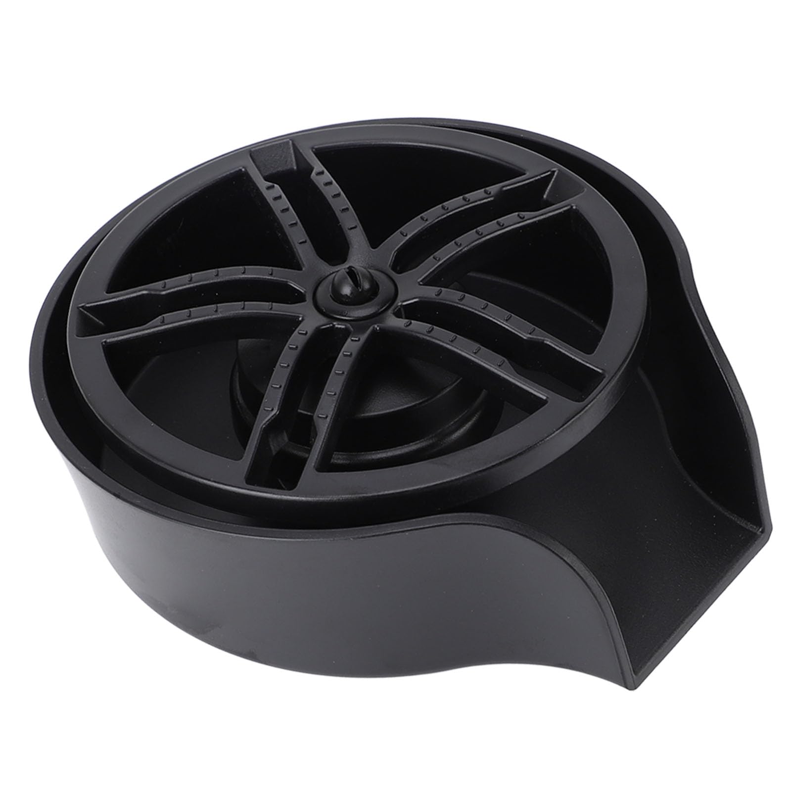 TOPINCN Enjuagador de Vidrio de Metal Profesional, Potente Lavavasos para Fregaderos de Cocina, Enjuagador de Vidrio Antioxidante para Bares y Cafeterías, Acero Inoxidable (BLACK)