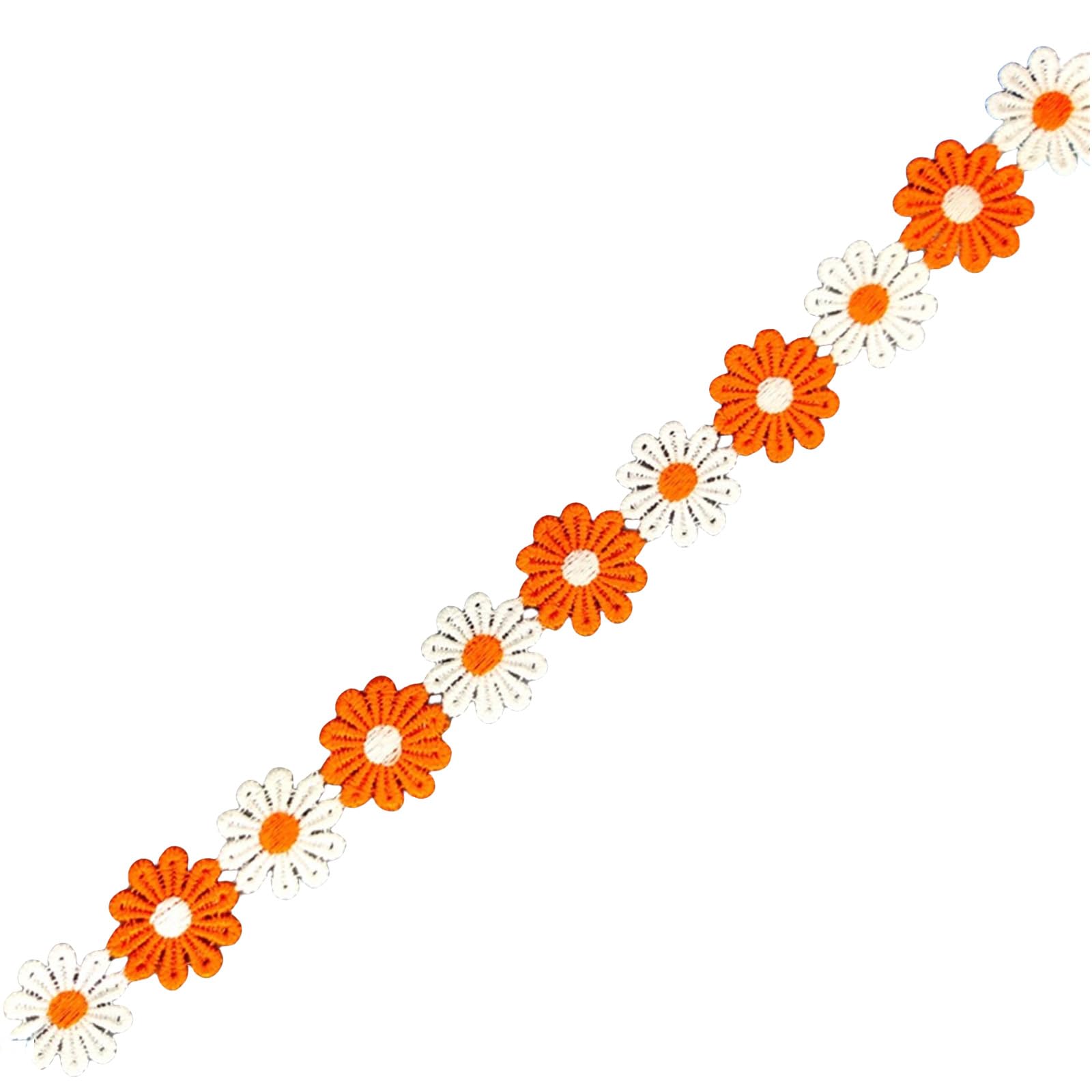 Buxuaaaa E 15 Yards Mbroidered Flower Lac Trim 25Mm Wid Flower Decorating Lac Trims For Sewing Dress Making Clothes Decoration Mbroidered Trim