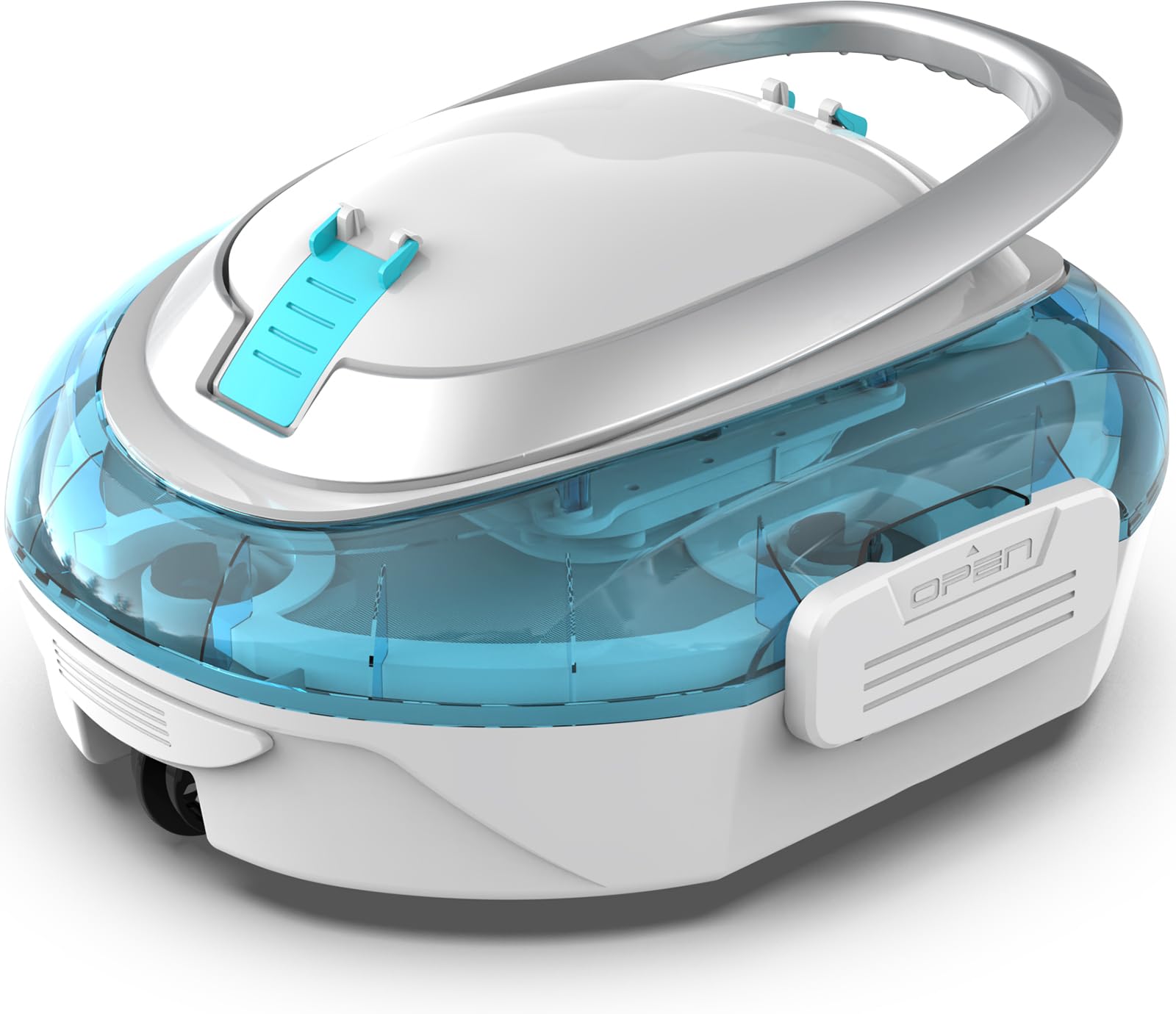 S2 Robot Piscine,Double Filtration,Aspirateur Piscine sans Fil,Bleu | 90 Min d'Autonomie, Nettoyeur de Piscine Compact,Stationnement Automatique,pour Piscines Hors Sol Jusqu'à 80 m²