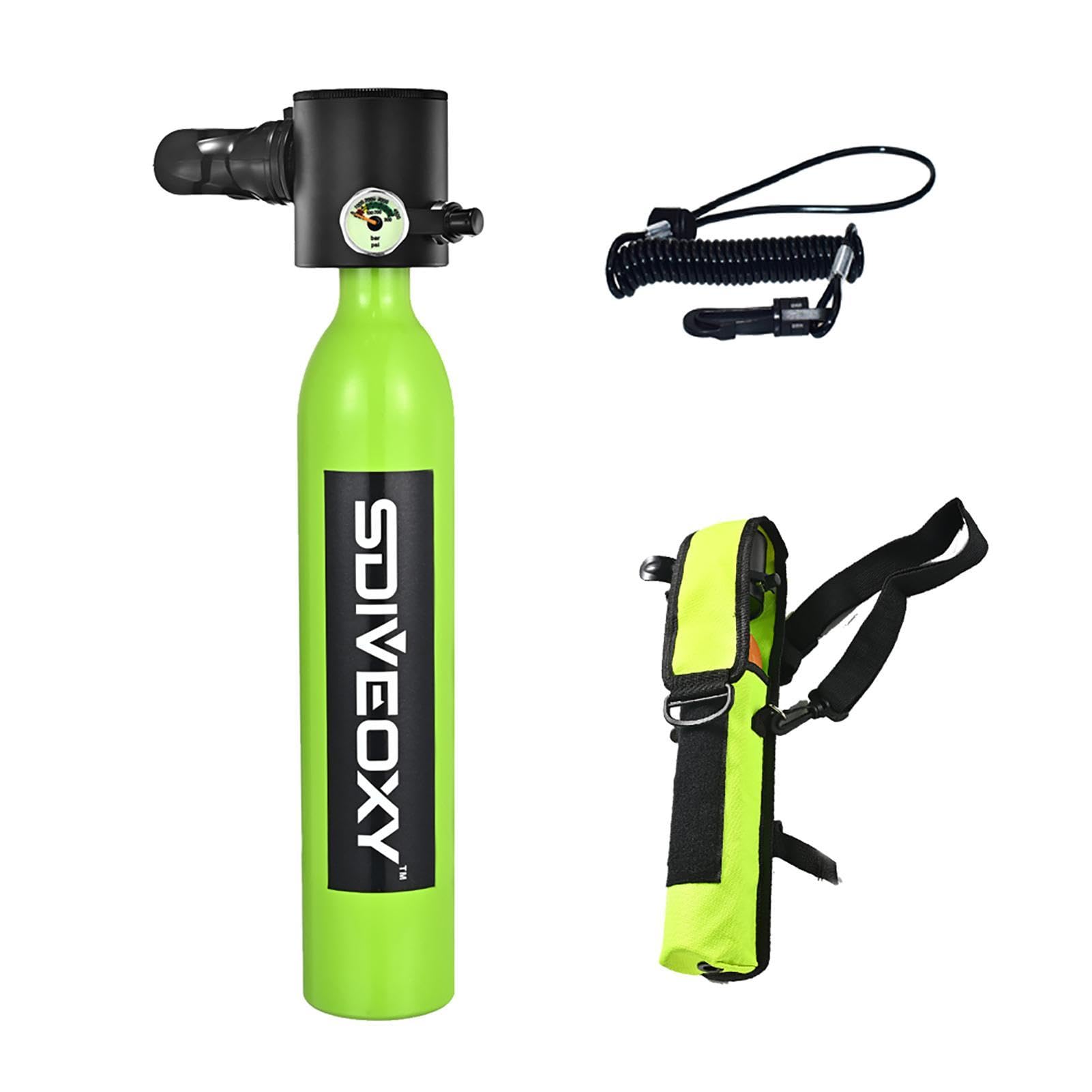Tuxxjzm Tanque de buceo, paquetes de equipo de buceo de buceo, tanque de buceo MiniPortable, cilindro de buceo de 0.5 L, tanque de oxígeno de buceo, cilindro de minibuceo, juego de equipo de buceo,
