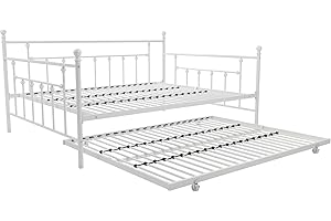 DHP Manila Metal Queen Size Daybed with Fully Functional Pull-Out Trundle -...