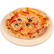 28 x 1.2 cm 11" Round Pizza Stone, Cordierite Pizza Stone for Oven Grill BBQ, Food Grade Baking Stone for Pizza and Bread, Outdoor Pizza Accessories for Grilling