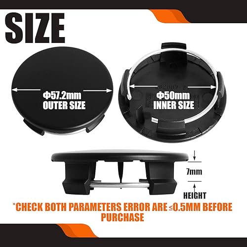 Miniatura 205 de TMS - Tapones centrales de rueda de 2.7 pulgadas para BMW Serie 3, 4, Serie 5, Serie X, Serires Z, Series 3613 6783 536, paquete de 4