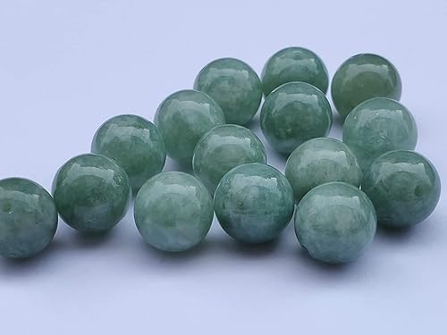 Miniatura 4 de Cuentas de jade birmana de 0.236 pulgadas, 60 cuentas redondas sueltas y lisas para hacer joyas, manualidades, 1 hebra (cuentas de jade birmana de