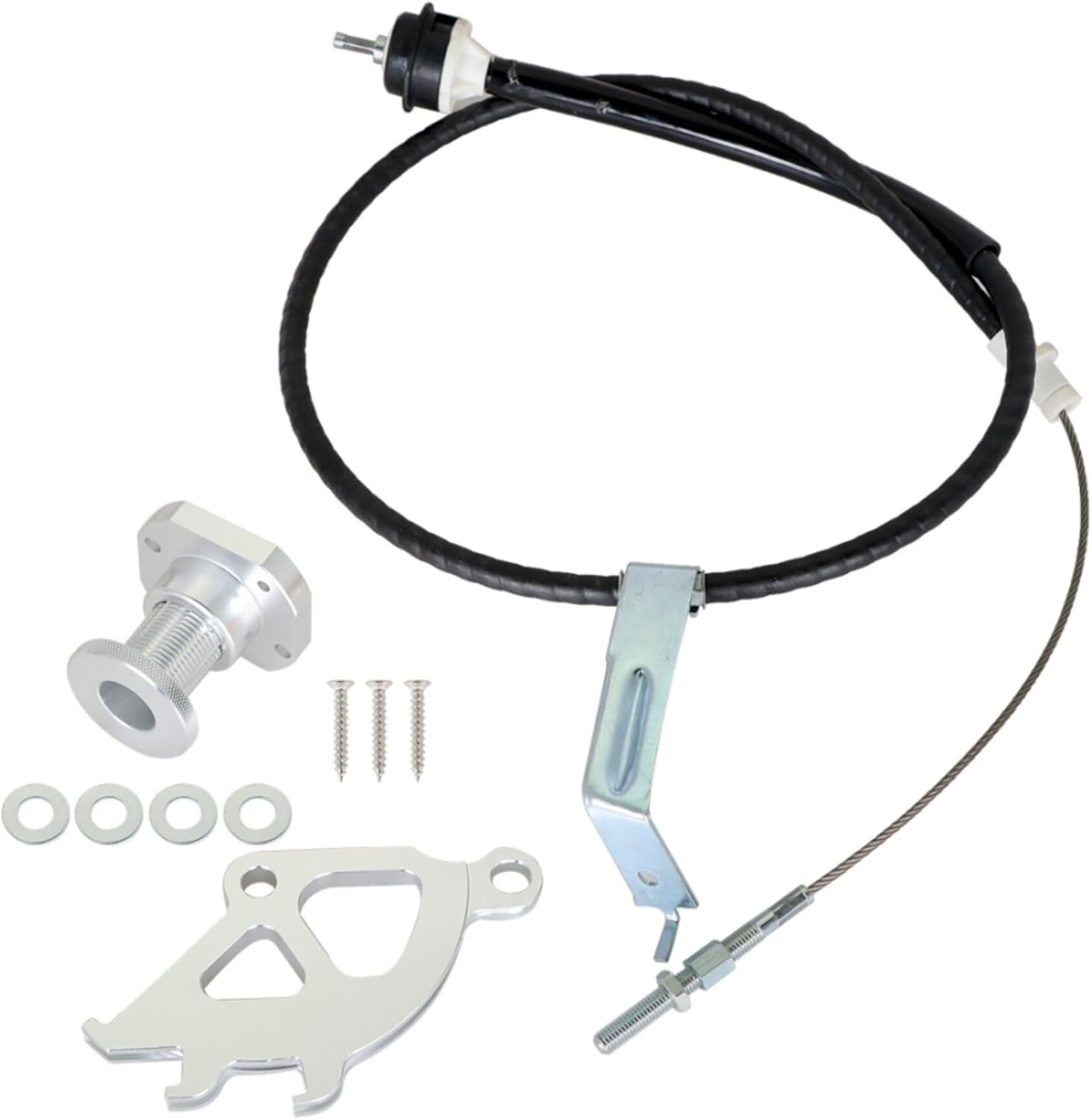 munirater Quadrant Clutch Cable and Firewall Adjuster Kit Replacement for Mustang 1996-2004