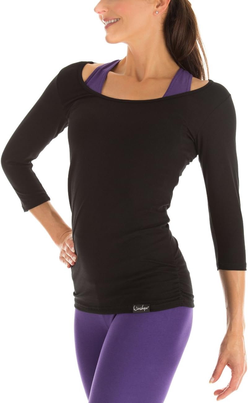 WINSHAPEWomen's Fitness Yoga Pilates Arm Shirt Fitted