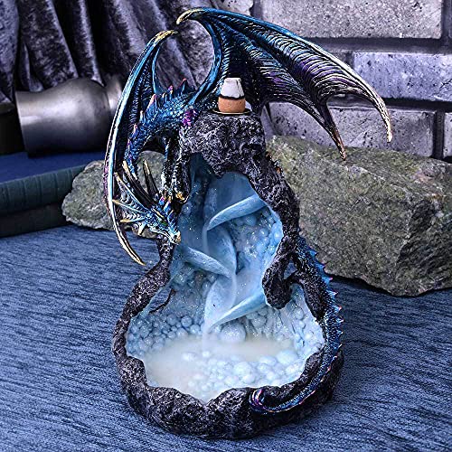 Dragon Intrigue Nemesis Now brûle-encens à refoulement bleu 21,5 cm pour cônes - 7