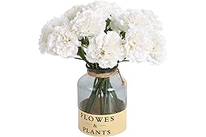 Artificial White Carnations - A Lifelike Floral Addition for any Occasion