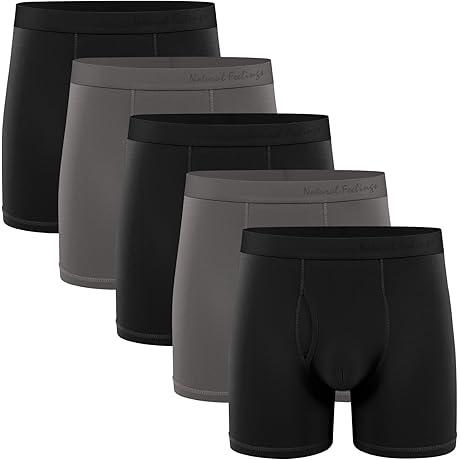 Boxer Briefs Mens Underwear Men Natural Feeling Pack Soft Cotton Open Fly Underwear