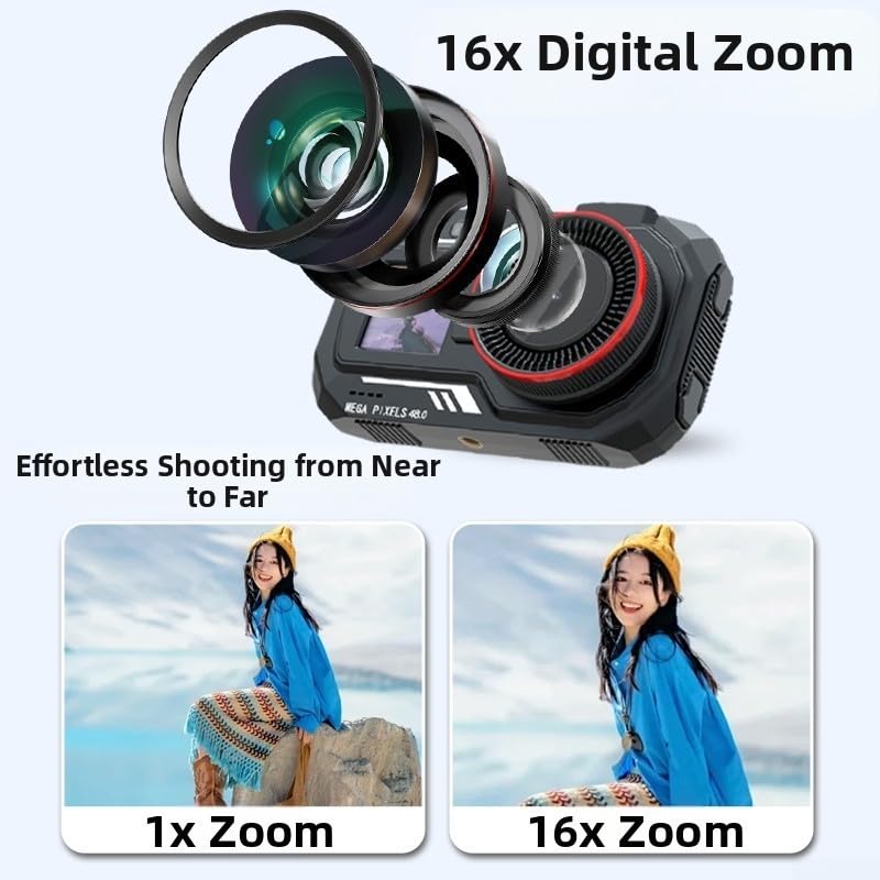 Cámara digital 2.5K con WiFi y doble pantalla de 3" para fotos nítidas sin errores 5