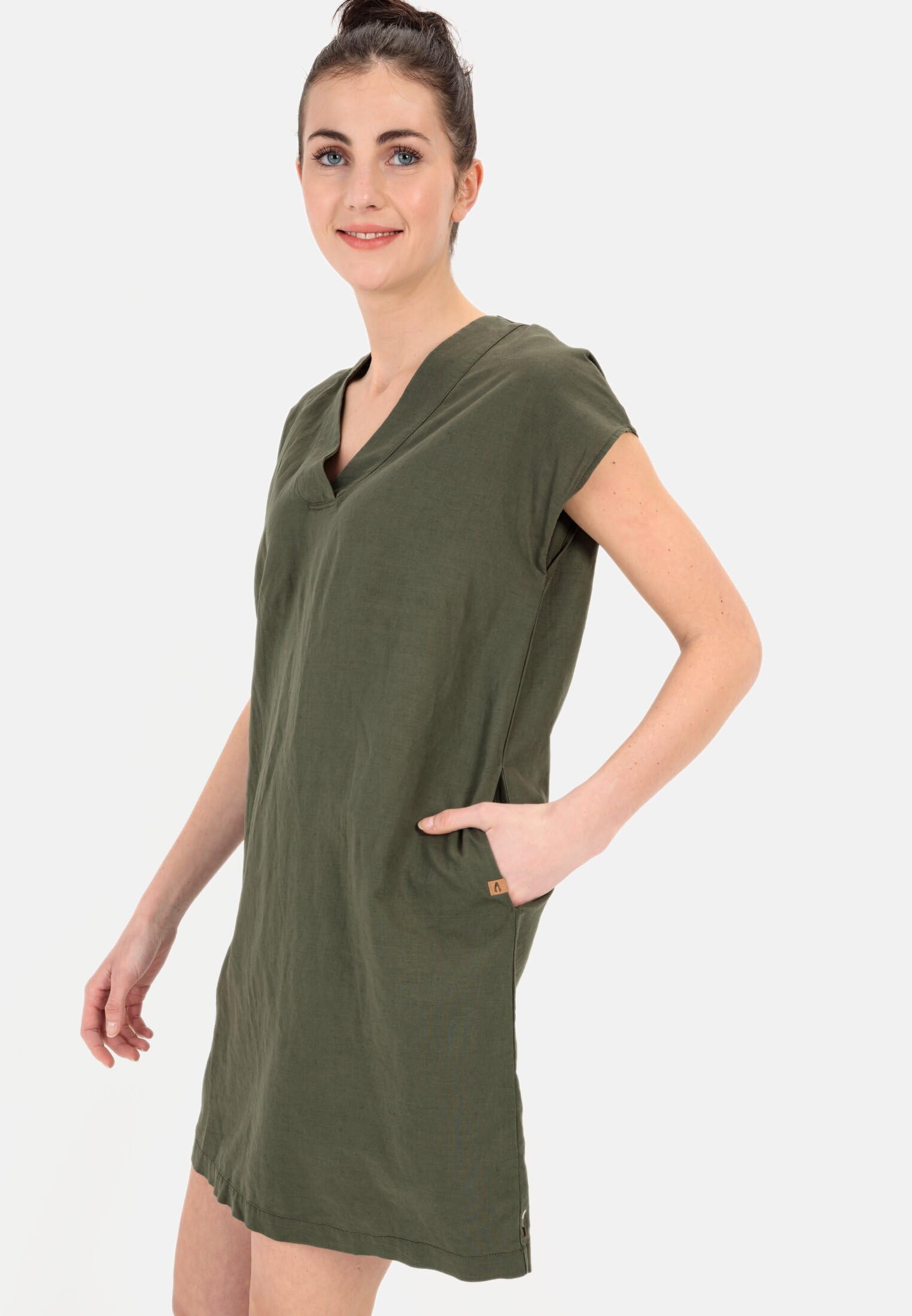 camel active Damen Schlupfkleid im sommerlichen Leinenmix