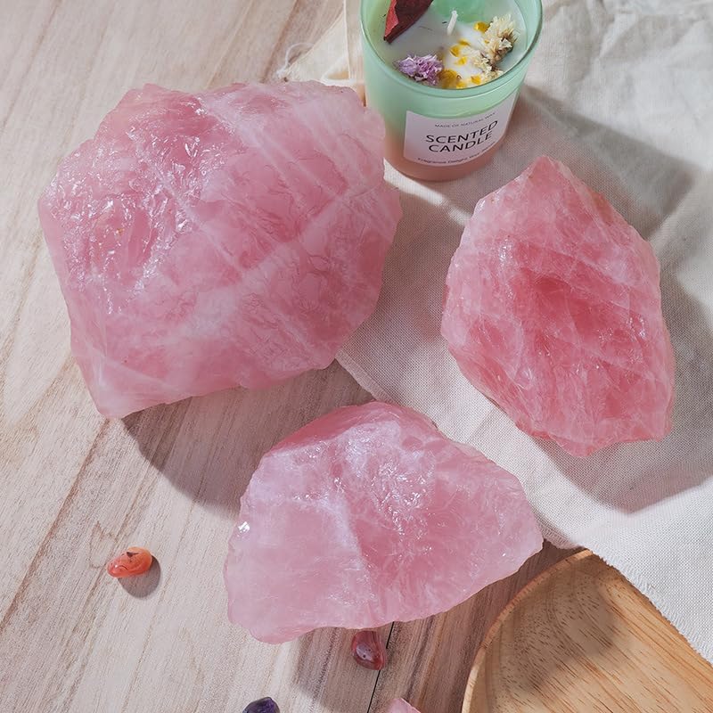 1 Pink Large Piece of Natural Crystal raw Stone Weighing About 1000-1500g, Aromatherapy Stone Expansion Stone Large Piece of Natural Stone Home Decoration Ornament
