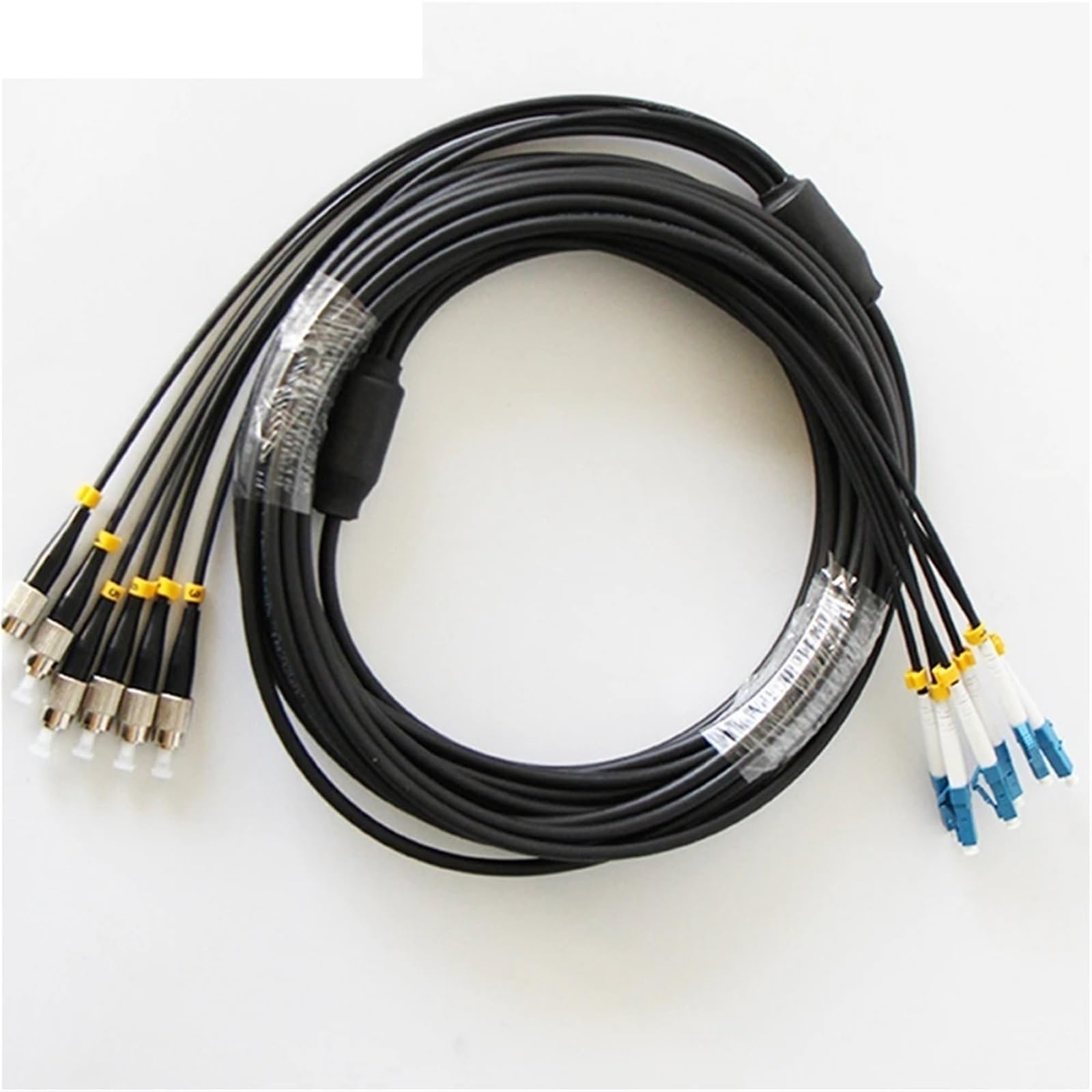 Cordon de raccordement en Fibre Optique blindé 6 cœurs LC-LC 60 m-120 m 6C SC FC St A Câble de raccordement Optique monomode 6 Fibres 100 m 80 m(100m TPU LC-LC)