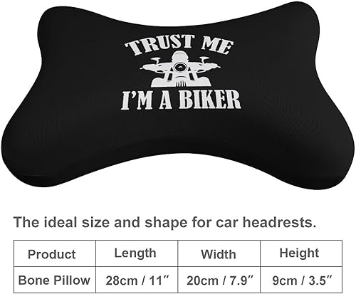Miniatura 2 de Trust Me I'm Biker - Almohada suave para el cuello del automóvil, almohada para reposacabezas y cuello, soporte para el cuello para viajes