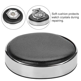 Watch Casing Cushion, Leather Pad Watch Protector Watch Case Movement Cushion Pad Holder Movement Changing Battery Repair Kit Tool