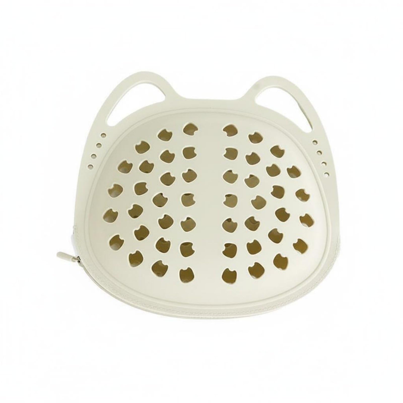 Self-Locking Zipper Silicone Bra Washing Bag Gentle on Fabrics Anti-Deformation Bra Laundry Bag Optimal Water Flow Feline Head Lingerie Protector, Beige-image-7