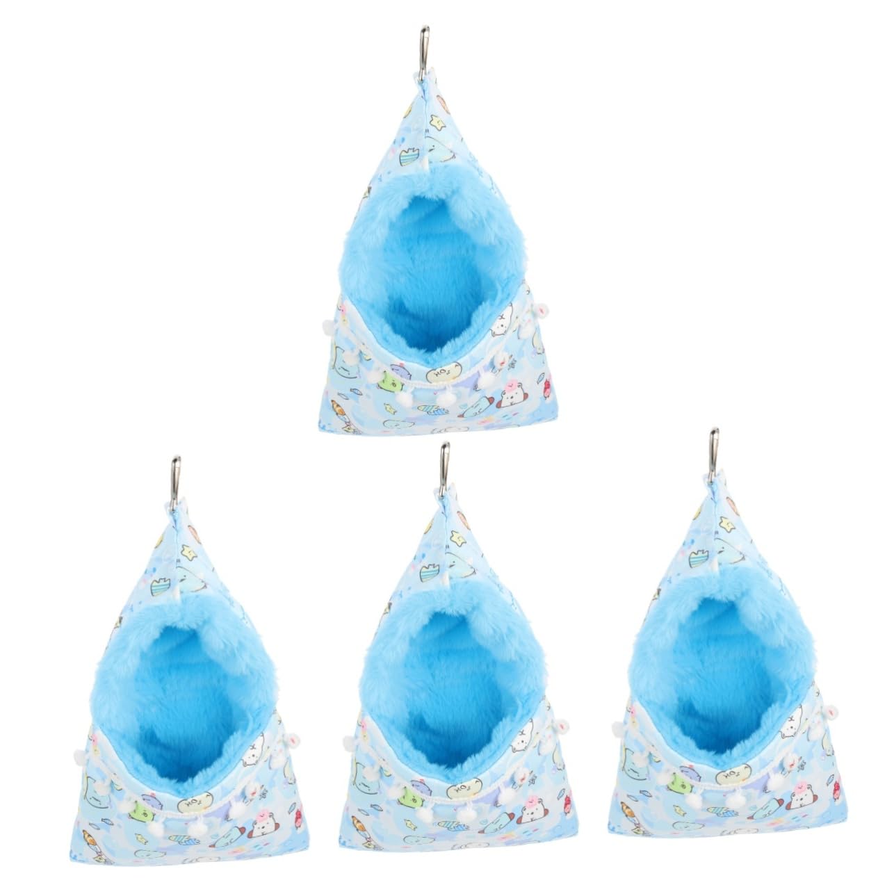 FOMIYES 4pcs Comfortable Ferret Hammock for Cage Warm Guinea Pig Bed Delicate Chinchilla Hammock Small Animal Bedding for Cage Hideout