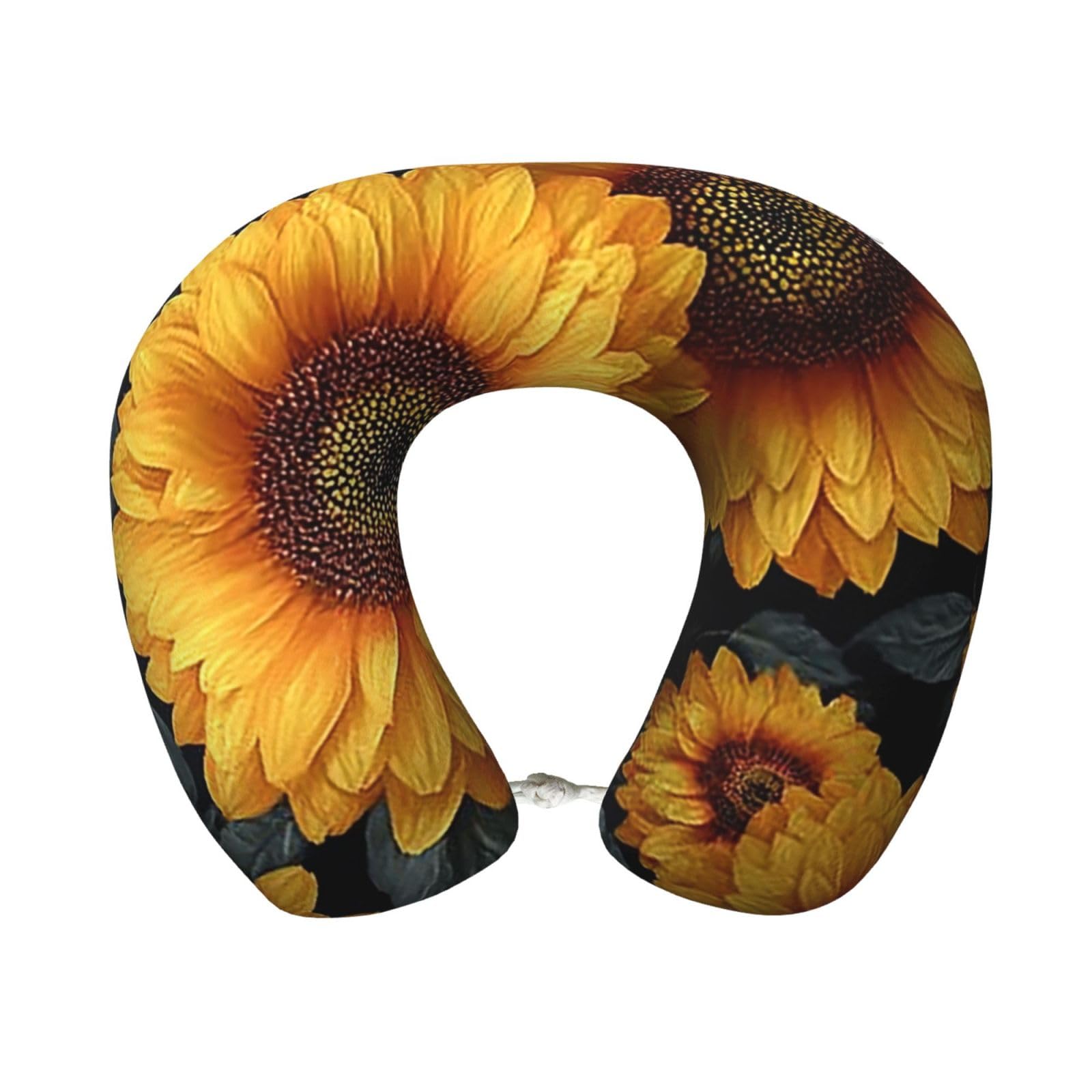 Neck Pillow Memory Foam Contour Pillow sunflower Travel Pillow for Sleeping Comfortable U Shape Pillows for Traveling Car Headrest Home Office Fits Most Neck Sizes