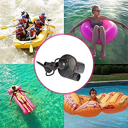 Image of AC Electric Vacuum Air Pump Rapidly Inflates /Deflates to Fill Big Balloons (Black), Air Bags, mattresses, Sofas, beds, Swimming Pool Tubes, Toys, and air Bags Every Big Volume Inflatable