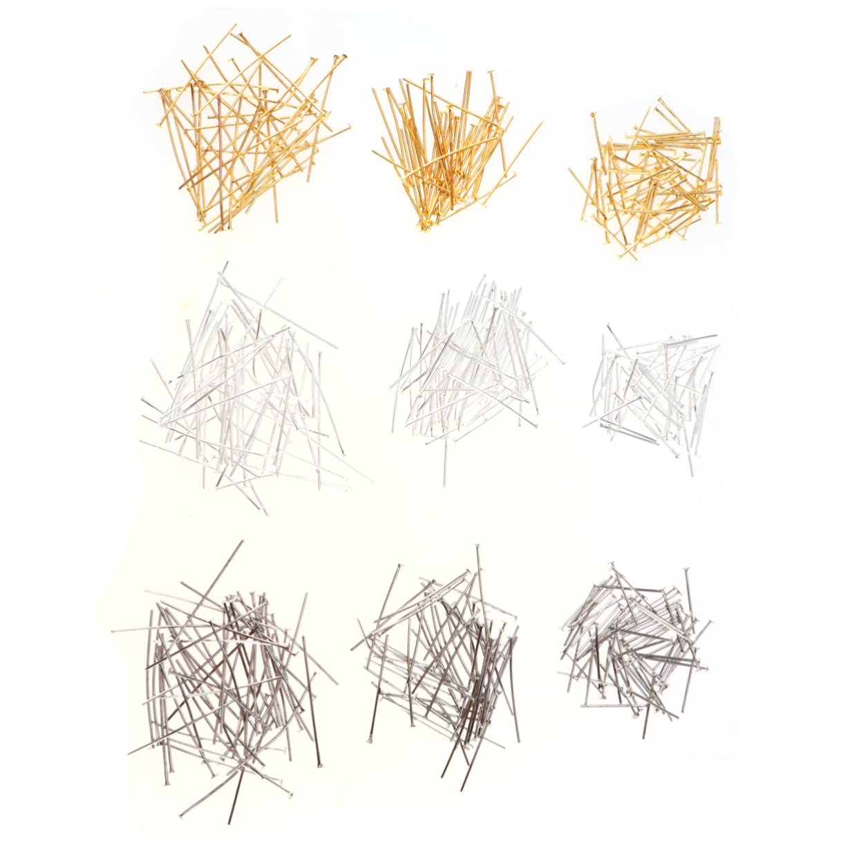 ULDIGI DIY Jewelry Making Accessory Set 9pcs Flat Head t Pin Perfect for Necklace Bracelet Beads Random Color