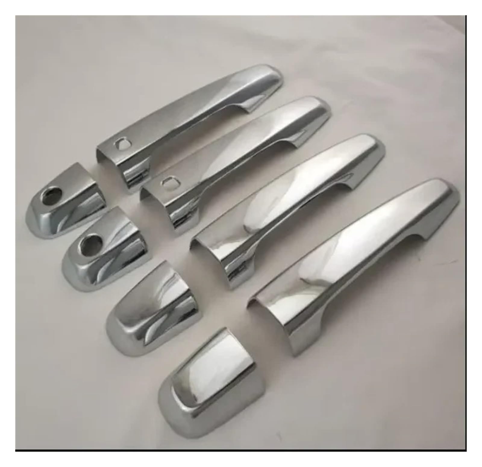 RAGPUKMUAN Car Door Outer Grab Handle for Mitsubishi Triton L200 2007-2021 ​Chrome Accessories Trim Chrome Plated Car Styling Door Handle Cover(2016-2019)