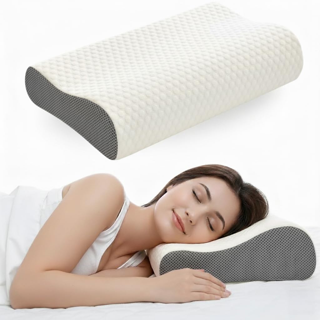 DURAFOAM New 2025 Upgrade Orthopedic Memory Foam Pillow | Ergonomic Design for Cervical Neck Support, Prime Hypoallergenic with Washable Breathable Cover, Ideal for Side and Back Sleepers
