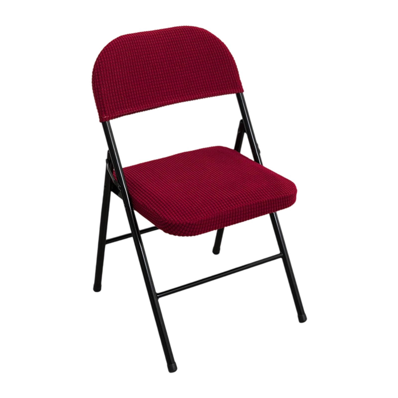 Elnwnnkc Lafite Red 2Pieces Split Stretch Chair Covers Durability Polyester Slipcovers For Foldable Dining Chairs Widely Used Furniture Protectors