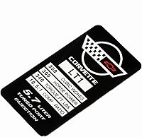 Vista 5 de 1 pieza C4 Corvette 1993-1996 LT1 Especificaciones del motor Placa de datos de metal Placa de emblema de consola 3D con distintivo para Corvette