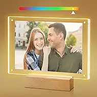 Light up Picture Frame 5x7, Color-Changing Led Picture Frame, Love Photo Frames for Couple, Cute Picture Lamp Decor for Family