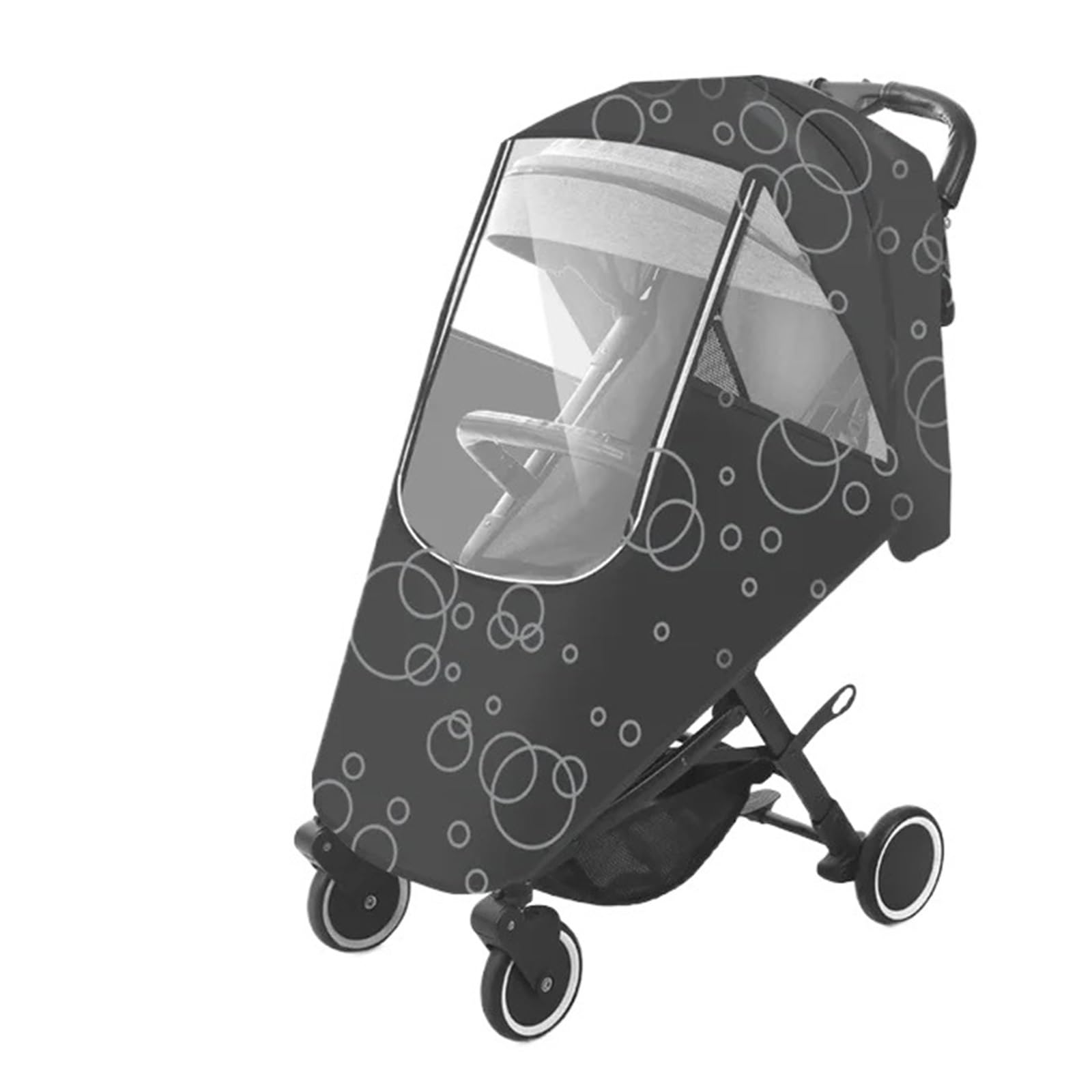 Habillage Pluie Universelle Pour Poussette Housse de pluie universelle imperméable for poussette d'hiver épaisse, housse coupe-vent, ensemble complet d'accessoires de poussette imperméables(U-shapedBl
