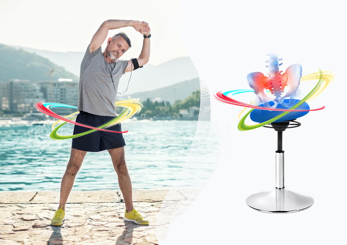 BALIMO Classic Bewegungshocker - Sitztrainer - Hocker für bewegliches Sitzen