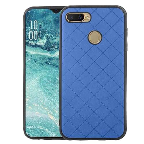 Elisorli Compatible With Oppo A5S/Ax5S/A7/Ax7 Case Rugged Thin Slim Cell Accessories Anti-Slip Fit Rubber Tpu Mobile Phone Protection Full Body Silicone Soft Cover For A12/A11K/A12S Women Men Blue cover