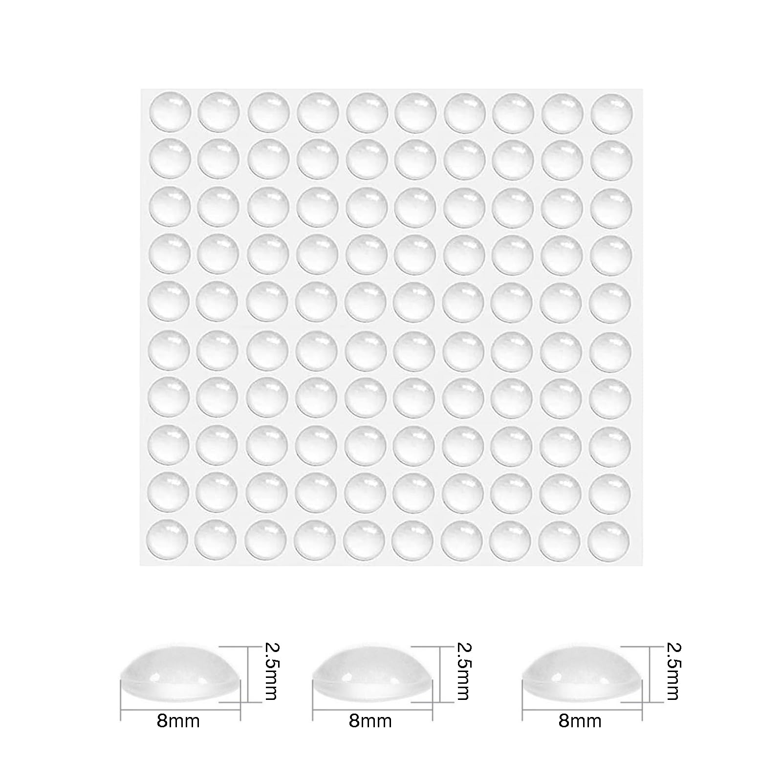 134 Pezzi Gommini Adesivi Paracolpi - Silicone Trasparente Per Porte E Mobili - Foto 4