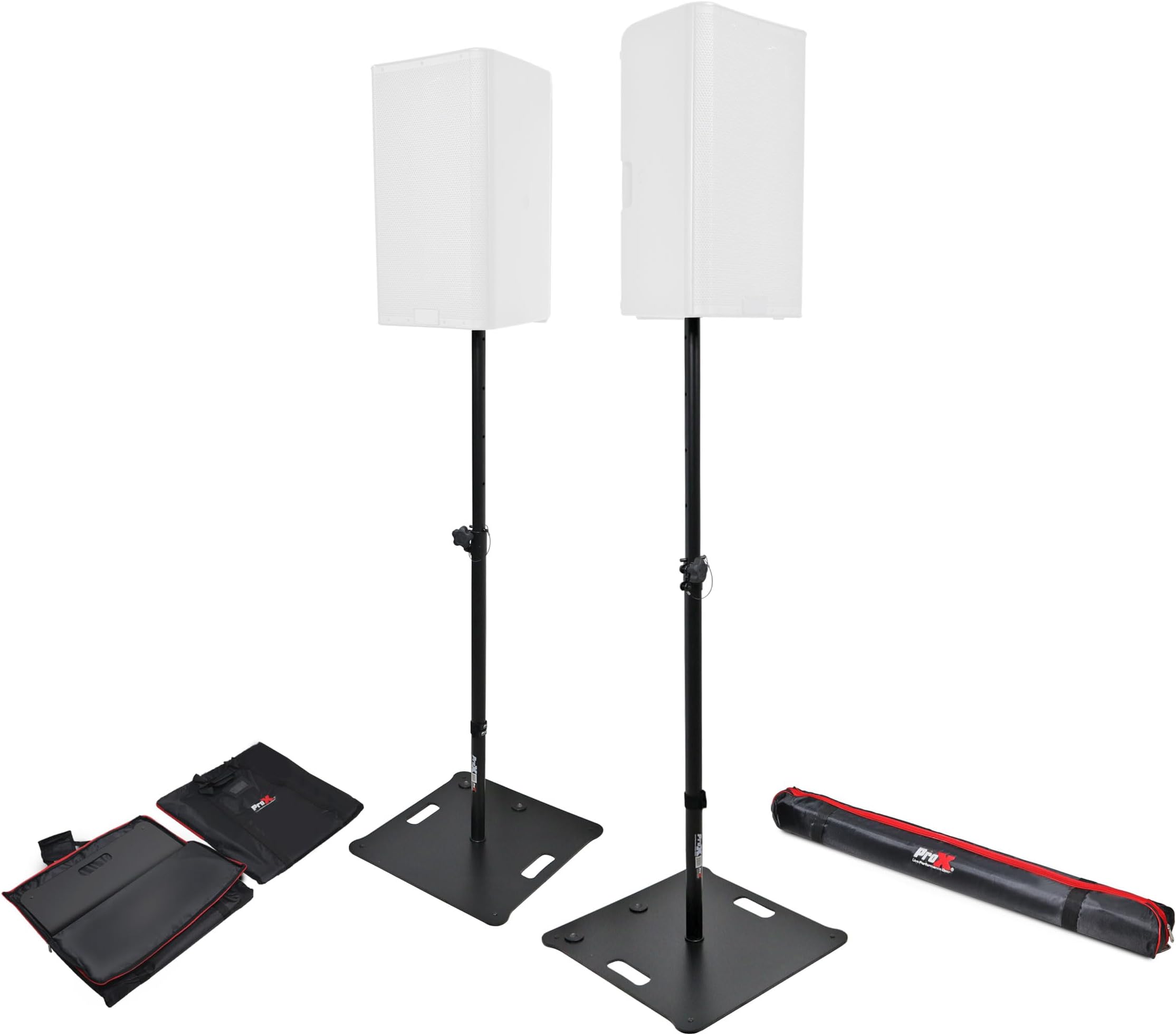 QTX 35mm Speaker Stand with Square Base - Music Gear Direct