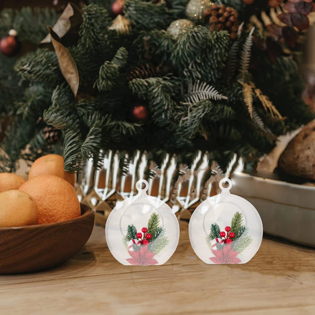Garneck 10pcs Transparent Christmas Baubles - Image 2