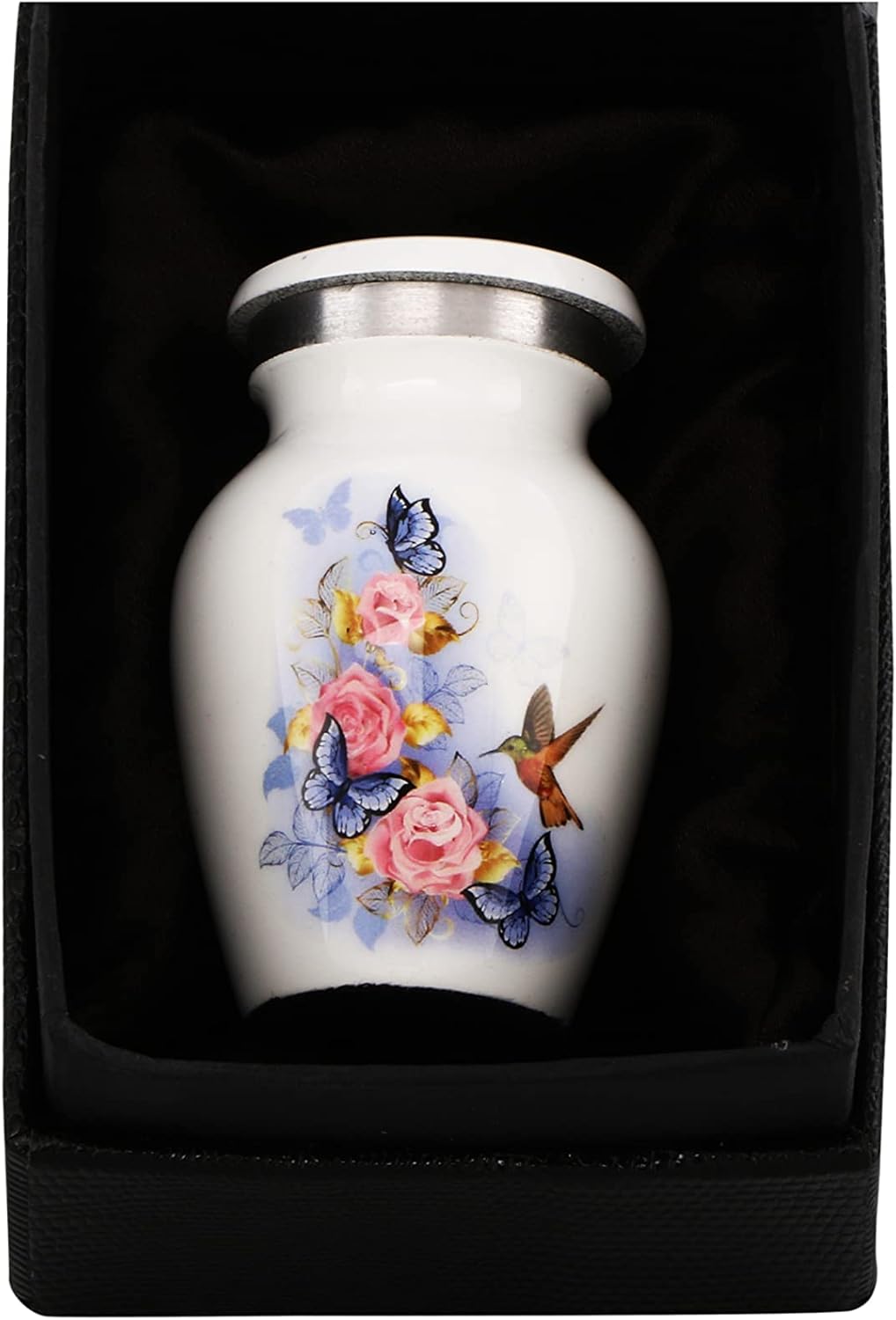 Butterfly with Humming Bird Keepsake Urns for Human Ashes - Decorative Urn, Ashes Urn & Male,Urns for Ashes Men & Women,Funeral Urn (Butterfly Humming Bird, KS1)