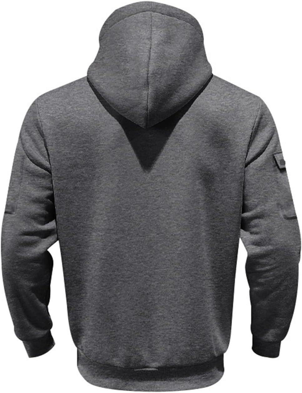 Full Zip Hoodies For Men Tactical Hooded Jackets Workout Athletic Outfits With Multi Pockets Fall Jacket, M-3XL