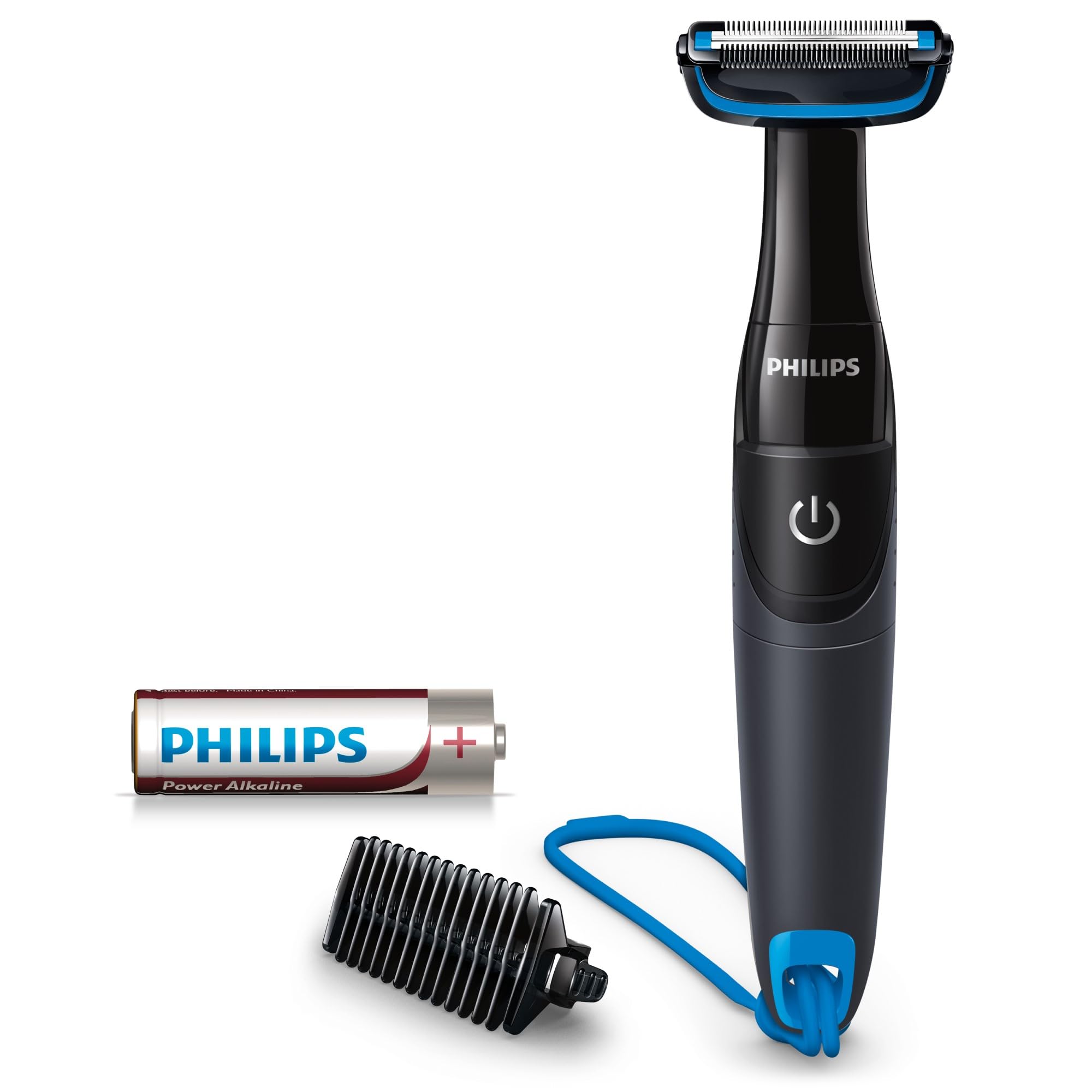 PHILIPSBodygroom BG1024/16 | Showerproof Groin & Body Trimmer | Bidirectional Trimmer, Skin Protection System | AA Battery Included