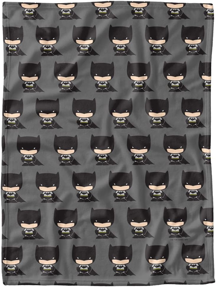 LOGOVISION Batman Lightweight Baby Blanket, 30"X40", Cute Chibi Character Pattern Unisex for Infants Girls & Boys