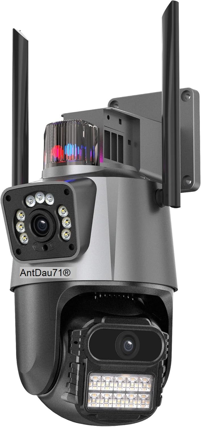 IP CAMERA 6MP WIFI PTZ FULL HD CON DOPPIA LENTE, WATERPROOF IP66, MOTION DETECTION, NIGHT VISION- Applicazione ICSEE - CW888
