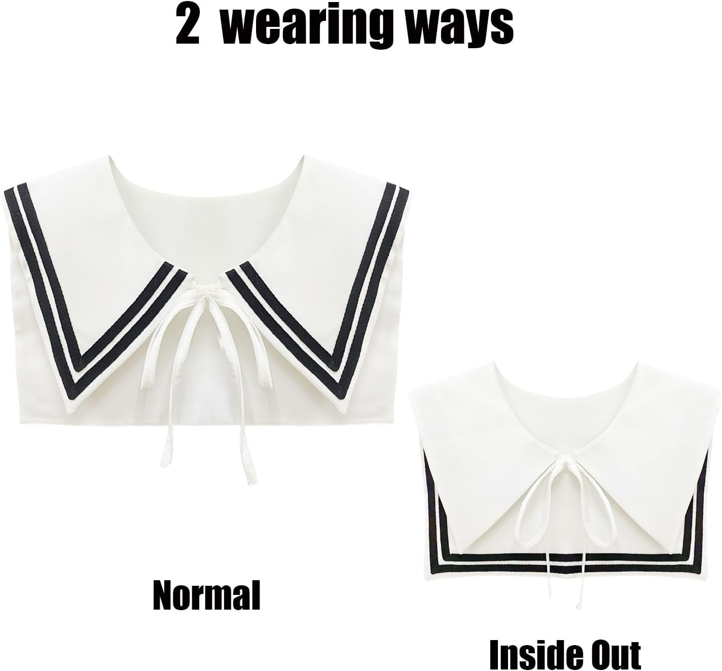 Sailor Collars Scarf for Women Fake Collar Necklaces Shawl wraps Match Sweater Shirt Dress